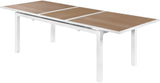 Nizuc Aluminum Contemporary Outdoor Patio Extendable Aluminum Dining Table