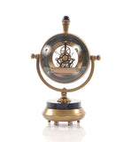 8" x 3.75" x 16.25" Brass Table Clock