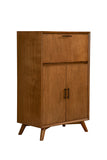 Alpine Furniture Flynn Large Bar Cabinet w/Drop Down Tray, Acorn 966-16 Acorn Mahogany Solids & Veneer 32 x 19 x 51