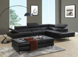 124" X 94" X 36" Black Sectional RAF