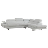 HomeRoots 124" X 94" X 36" White  Sectional Laf 366220-HOMEROOTS 366220