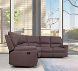 Brown Chenille Reclining Sectional