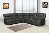 92"or 106" X 37" X 39" Gray Reclining Sectional