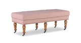 Isabelle Washed Pink Linen 50 Inches Bench