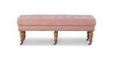 Isabelle Washed Pink Linen 50 Inches Bench