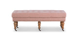 Isabelle Washed Pink Linen 50 Inches Bench