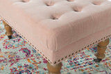 Isabelle Washed Pink Linen 50 Inches Bench