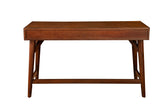 Alpine Furniture Flynn Large Desk, Walnut 966WAL-66 Walnut Mahogany Solids & Okoume Veneer 52 x 24 x 30.5