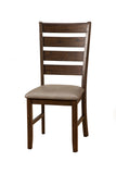 Alpine Furniture Emery Set of 2 Side Chairs, Walnut 2929-02 Walnut Rubberwood & Acacia Solids + MDF 21.5 x 18 x 40.5