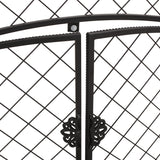 Springer Contemporary Iron Fireplace Screen, Matte Black Noble House