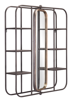 Zuo Modern Alice Steel, MDF, Glass Modern Commercial Grade Mirror Gray Steel, MDF, Glass