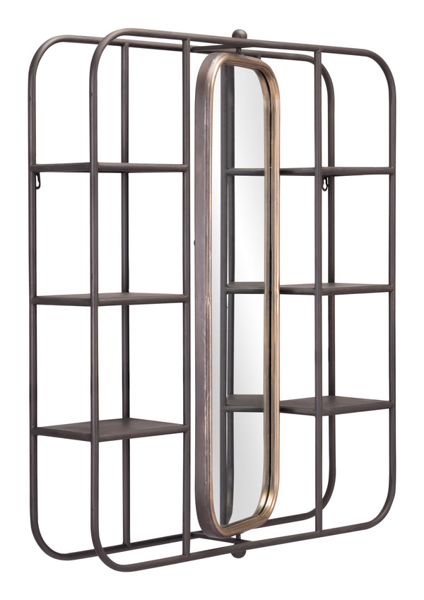 Zuo Modern Alice Steel, MDF, Glass Modern Commercial Grade Mirror Gray Steel, MDF, Glass