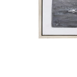 Sagebrook Home Contemporary 62x42 Ocean Painting, Gray On Silver Frame 70083 Gray Pine