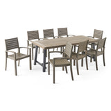 Galleon Outdoor Acacia Wood 8 Seater Dining Set