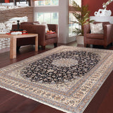 Pasargad Azerbaijan Collection Hand-Knotted Silk & Wool Area Rug , Ivory 037023-PASARGAD