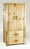 Natural Clear Finish All Wood Armoire
