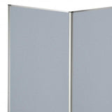 318" x 1" x 71" Metal, Grey, 9 Panel, Screen