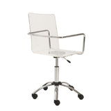 20.52" X 22.01" X 39.49" Office Chair in Clear with Chromed Steel Base