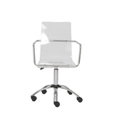 20.52" X 22.01" X 39.49" Office Chair in Clear with Chromed Steel Base