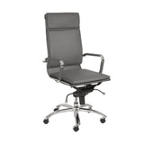 26.38" X 27.56" X 45.87" High Back Office Chair in Gray with Chromed Steel Base