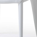 Set of 2 White Faux Leather Dining Chairs