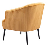 Zuo Modern Ranier 100% Polyester, Plywood, Steel Modern Commercial Grade Accent Chair Yellow, Black 100% Polyester, Plywood, Steel