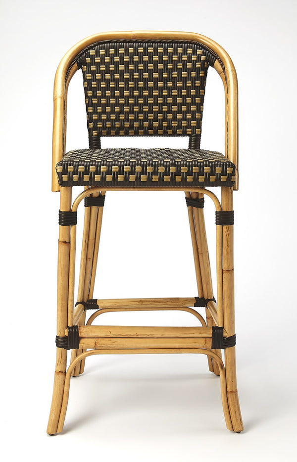 Butler Specialty Lila Dark Brown Rattan Bar Stool 3715398