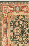 Pasargad Antique Agra Collection Maroon Lamb's Wool Area Rug 037186-PASARGAD