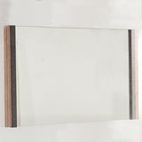 51 X 3.5 X 35 Natural Veneer Metal Mirror