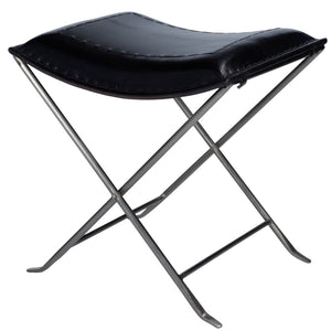 Butler Specialty Melton Black Leather Stool 3722034
