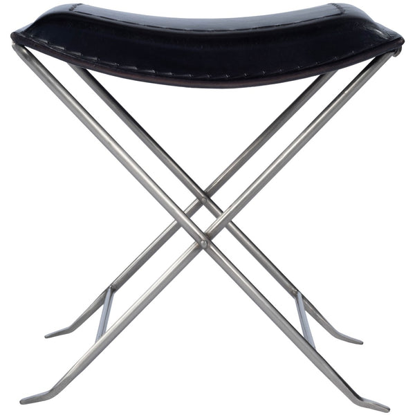 Butler Specialty Melton Black Leather Stool 3722034