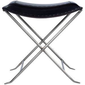 Butler Specialty Melton Black Leather Stool 3722034