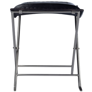 Butler Specialty Melton Black Leather Stool 3722034