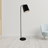 12 X 12 X 73 Black Carbon Floor Lamp