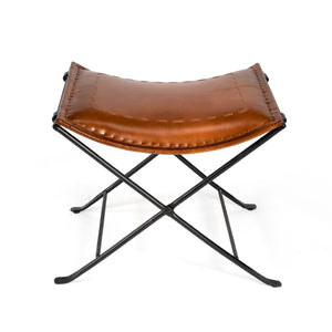 Butler Specialty Melton Brown Leather Stool 3722344