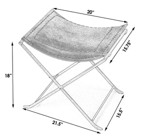 Butler Specialty Melton Brown Leather Stool 3722344