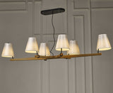 60 X 14 X 23 White Wood Pendant Lamp