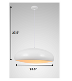 23.5 X 23.5 X White Aluminum Pendant Lamp