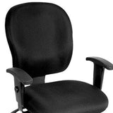 26" x 25" x 37" Black Fabric Chair
