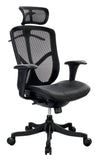 26" x 27.5" x 40" Black Mesh Low Tilt Chair