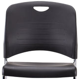 Professional Grade Set of 4 Black Plastic Guest Chairs