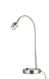 Brushed Steel Metal LED Adjustable Desk Lamp