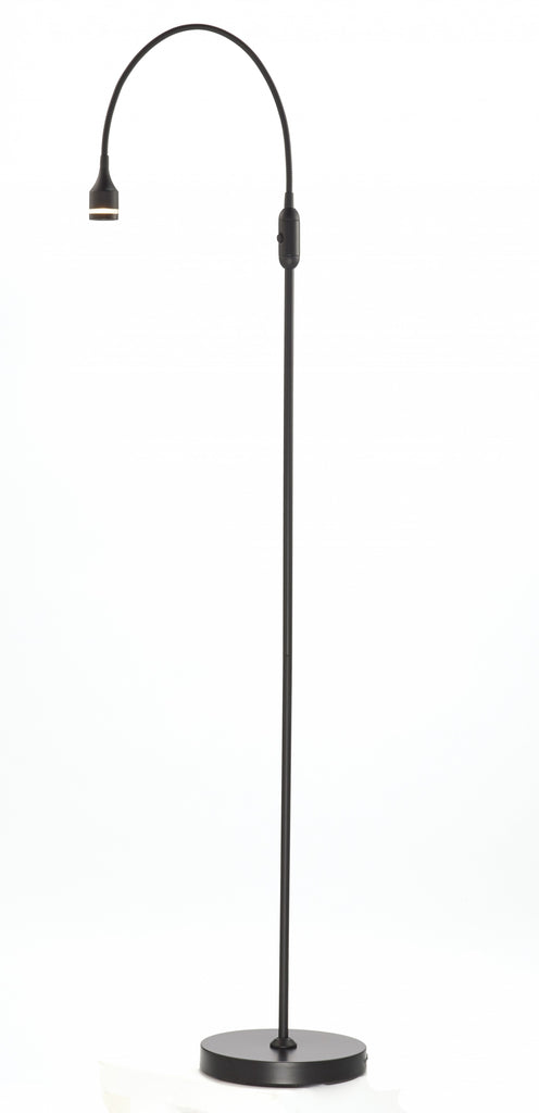 Floor Lamp in Adjustable Matte Black Metal LED