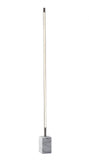 Minimalist Ambient Glow LED Floor Lamp with Dimmer in Brushed Steel and White Marble