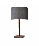 Cozy Cabin Walnut Wood Finish Table Lamp