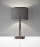 Cozy Cabin Walnut Wood Finish Table Lamp