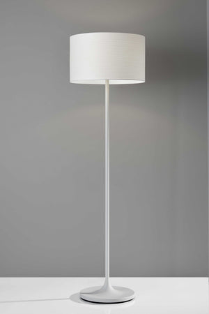 White on White Metal Floor Lamp