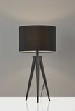 Treble Black Metal Table Lamp