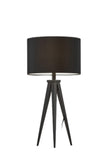 Treble Black Metal Table Lamp