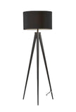 Treble Floor Lamp Three Black Metal Legs